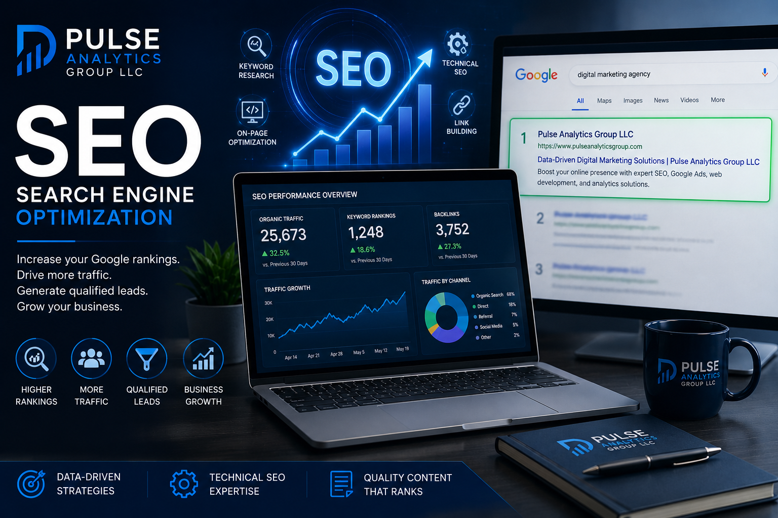 Search Engine Optimization strategy illustration