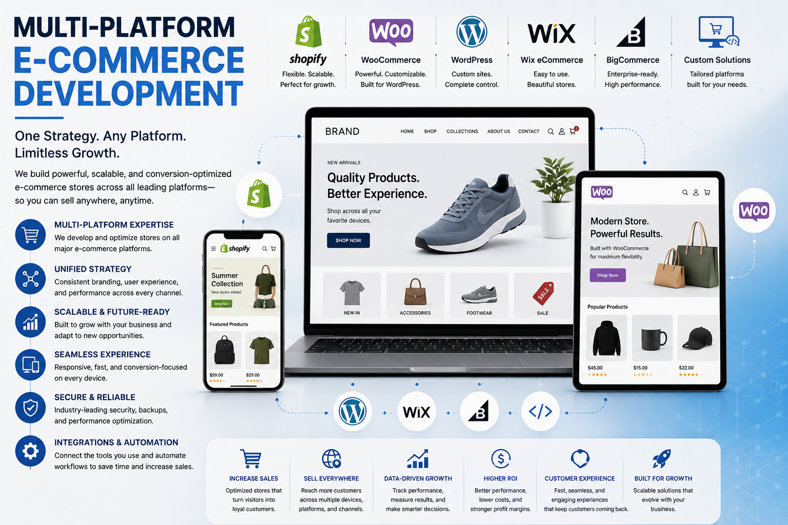 Multi-platform e-commerce development