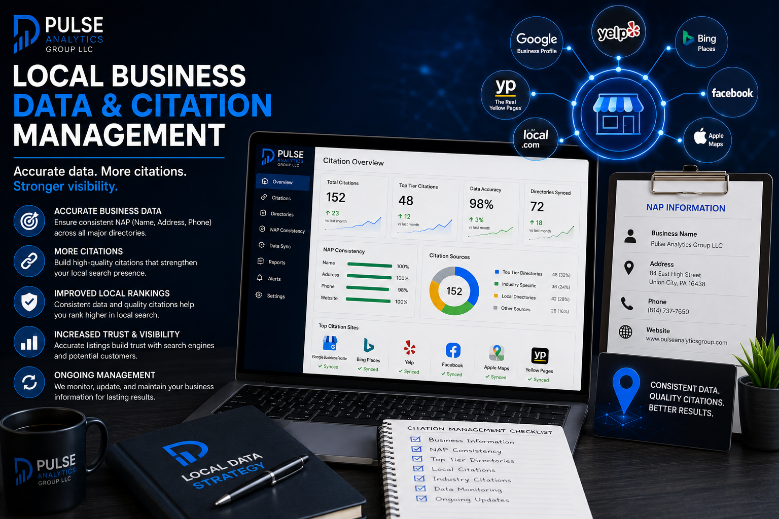 Local business data and citation management