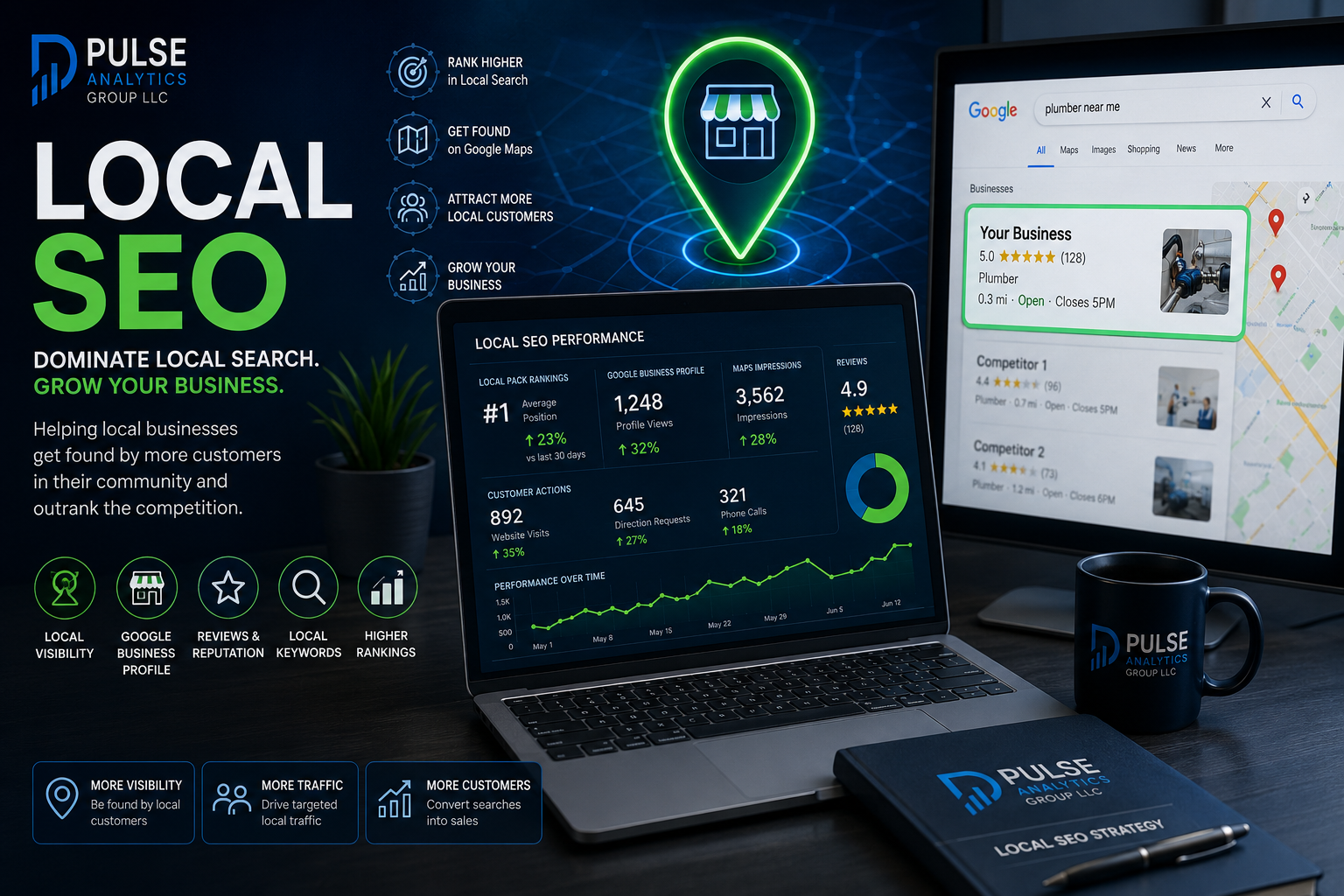 Local SEO strategy and search visibility
