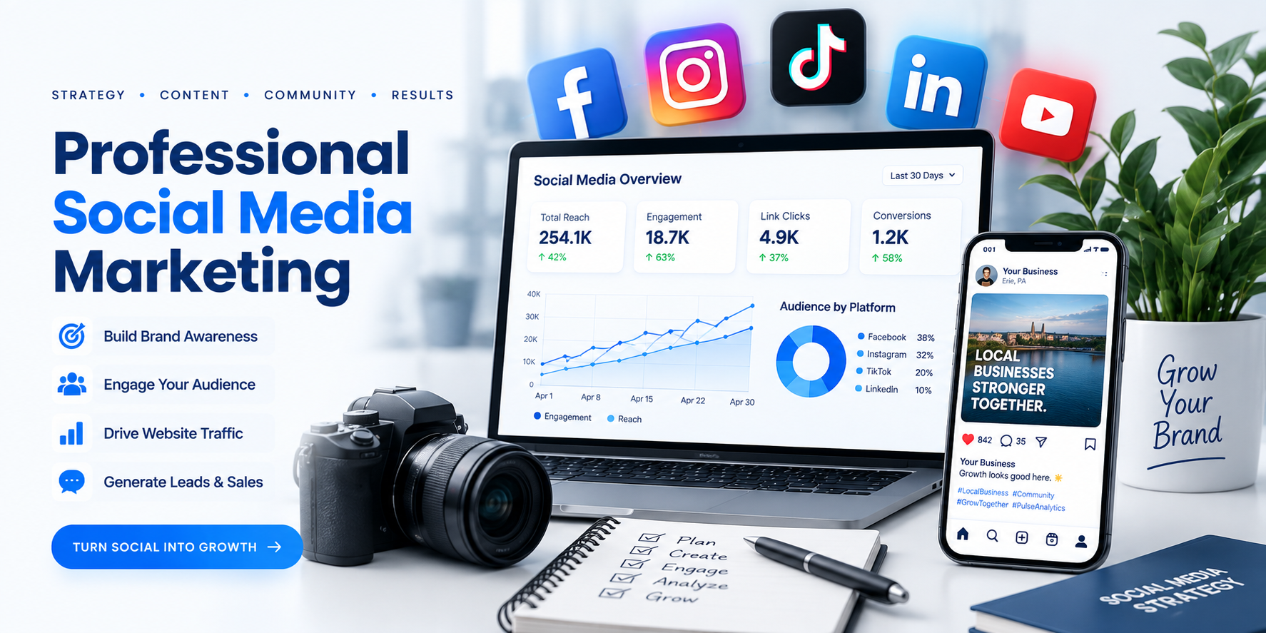 Professional social media marketing