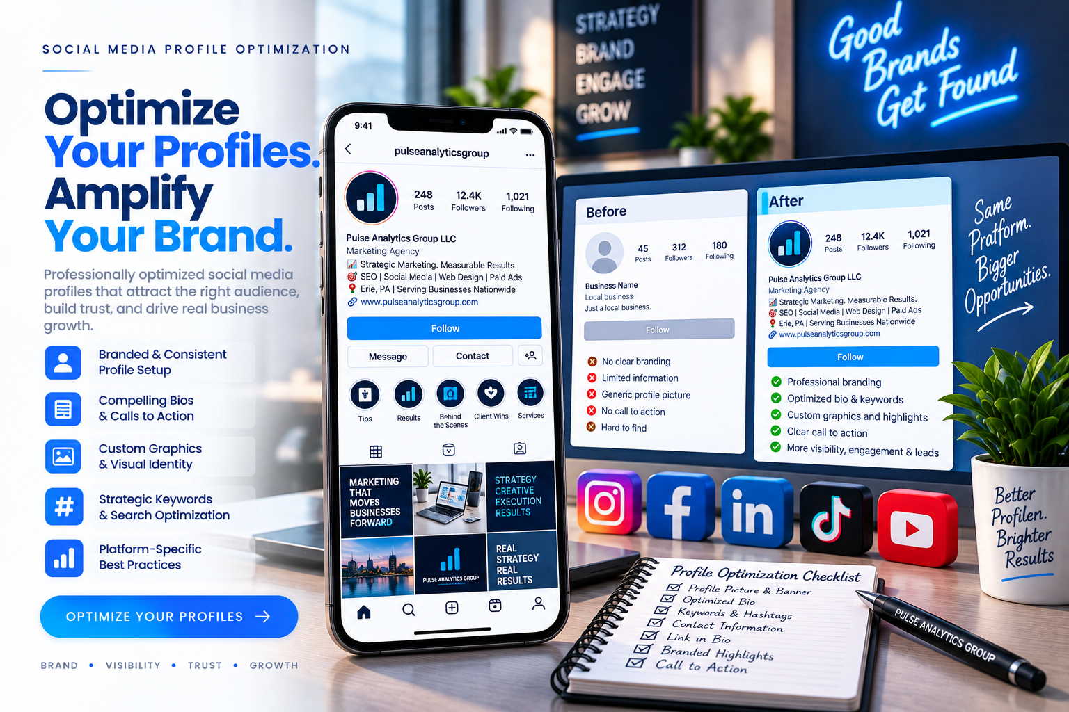 Social media profile optimization