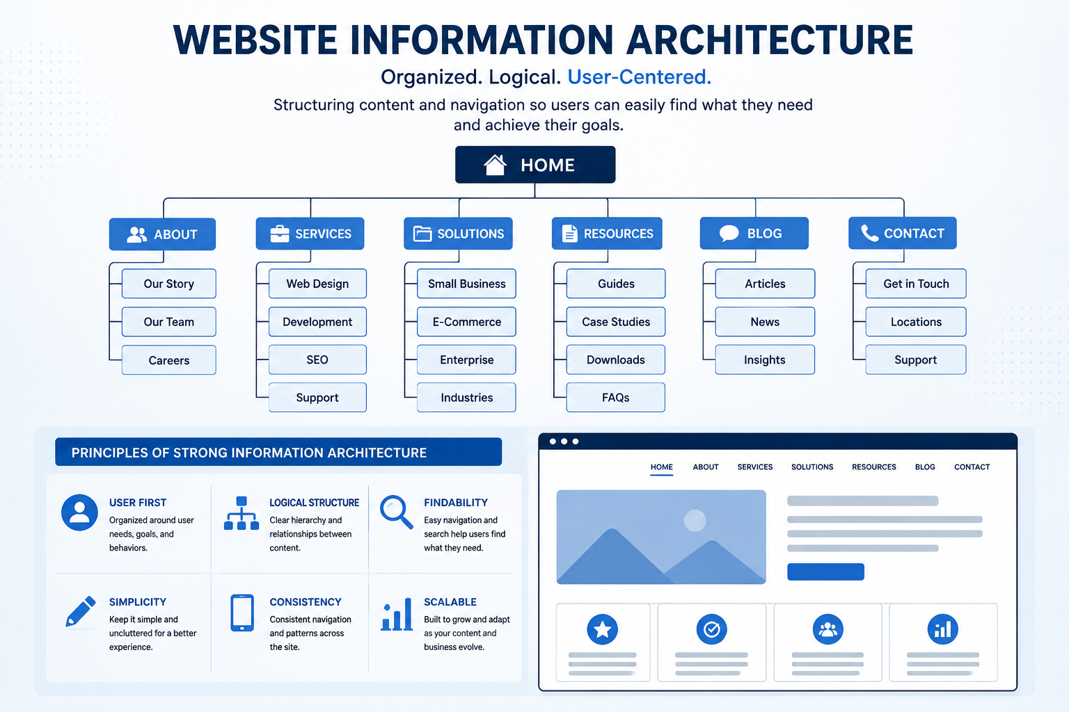 Website information architecture